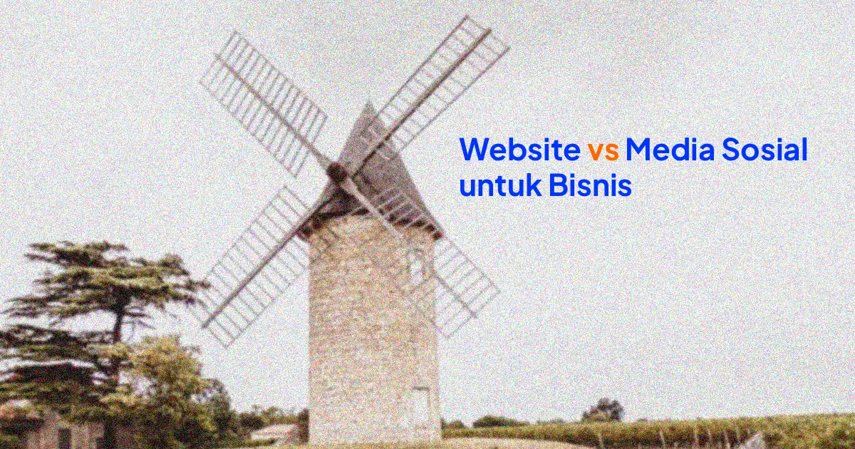 Ilustrasi website dan media sosial untuk bisnis