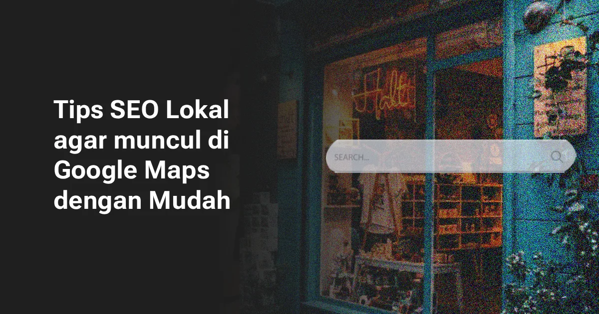Peta lokasi dan penanda bisnis UMKM di layar ponsel
